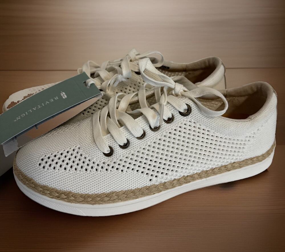 Waco Shoe Co. Revitalign Women's Macey Sneaker, White 7.5 - D New w Tags Comfort